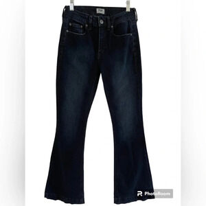 Tokyo Darling High Waisted Flare Jeans Size 4R Dark Wash